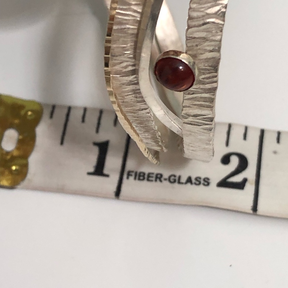 Vtg sterling silver Two Tone cuff bracelet women 28g - Picture 9 of 15
